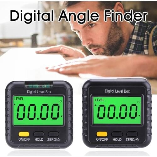 360 Degree Mini Digital Angle Finder Gauge Angle Protractor Electronic Level Box Magnetic Base Measuring Tools Dropshipping