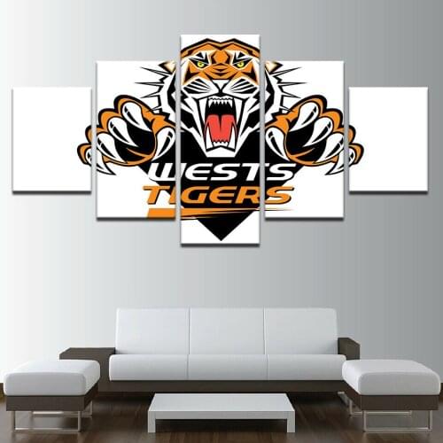 Unframed 5 Panel Rugby Team Cuadros Decorative Pictures Wall Art Home Decor Posters Canvas Paintings for Living Room Decorations