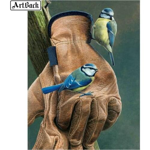 5d diamond painting gloves bird diy 3d diamond mosaic sparrow animal crafts new diamond embroidery home decoration
