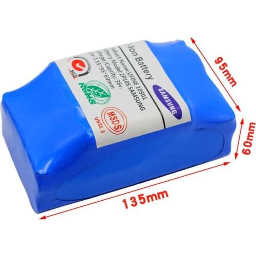 10S2P 36V Battery pack 6700mAh 6.7Ah Rechargeable Lithium ion battery for Electric self balancing Scooter HoverBoard unicycle
