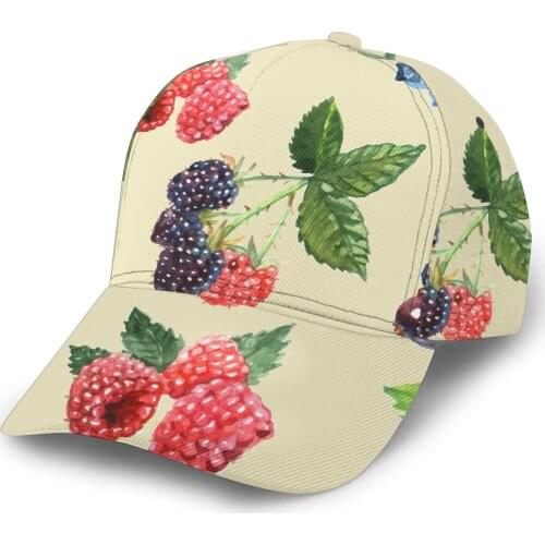 Berry Strawberry Raspberry Currant Outdoor Sport Caps Baseball Hat Men Women Visor Cap Baseball Cap Street Hip Hop Caps