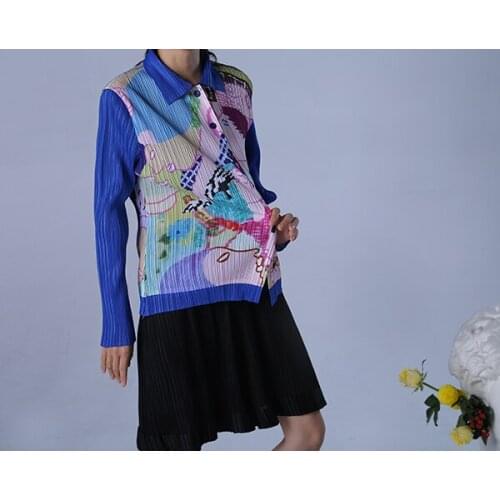 Женские рубашки с принтом BLUE FOLD China At AliExpress