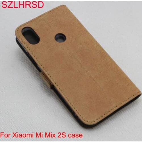SZLHRSD For Xiaomi Mi Mix 2S case, 100% Genuine Leather Cover Back Case For Xiaomi Mi Mix 2S Screen Protection