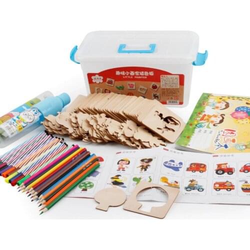 Children Learn To Draw Educational Toys Tools Graffiti Coloring Painting Template Set Toys For Children Beautiful Gift