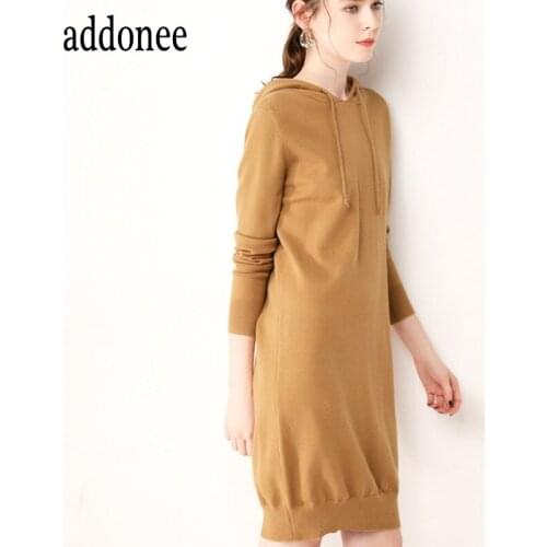Long Hoodie High Quality Spring Autumn Winter Women Female Cashmere Cotton Pullover Sweater Loose Soft Sweater Dress Casual Sexy