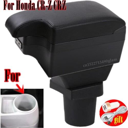 For Honda CR-Z CRZ armrest box universal car center console modification accessories double raised with USB