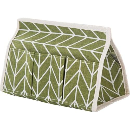 Home Decor Cotton-linen Technology Paper Towel Box Multi-functional Six-bagDesktop Receiving