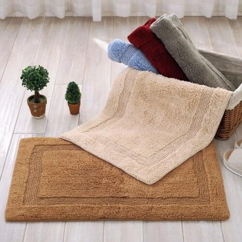 Cotton Chenille Solid Floor Mats Soft Rectangle Pattern Foot Pad Non-slip Mat Door Mat Kitchen Home Absorbent Carpet Rug