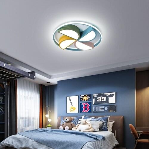 Creative Kids Room LED Ceiling Lights With Remote Control Cartoon Lampshade Bedroom Nursery Cute Lamps Decorative Children Room