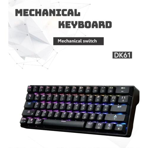DK61 61 Key Bluetooth Keyboard Dual-mode Mechanical Keyboard Gaming Keyboard RGB Multiple Lighting Mechanical Axis For Pc Gamer
