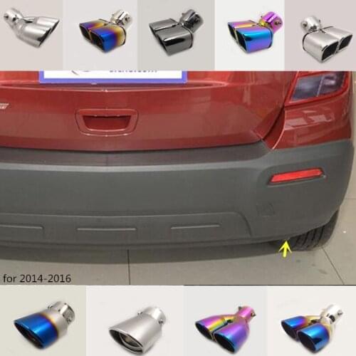 Car cover muffler exterior end tail pipe outlet dedicate stainless steel exhaust tip For Chevrolet TRAX 2014 2015 2016 2017 2018