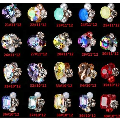 Factory Wholesales Shiny 10pcs K9 scatoline strass Rhinestones Crystal Metal Nail Art pietre per unghia stone natural nail art