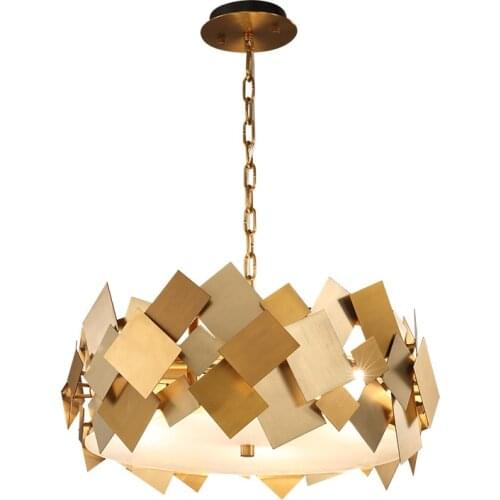Modern luxury Pokers led pendant light living room decoration Gold Suspension Lamp Lustre Luminarie bedroom lighting fixtures