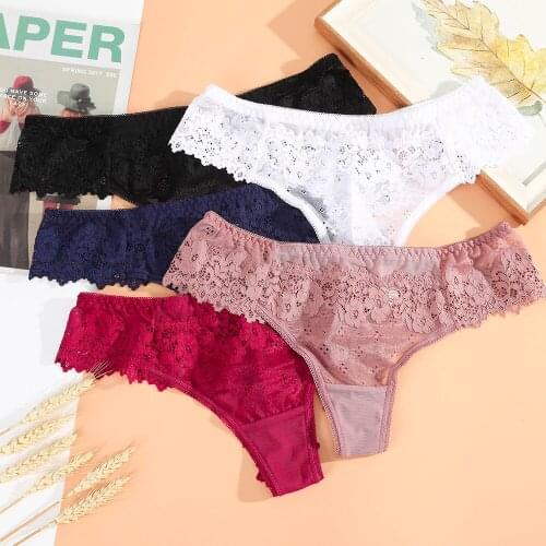 S-XL Sexy Womens Lace Panties Underwear Seamless Briefs Low Waist Female Sport Panty Comfort Underpants Lady Lingerie
