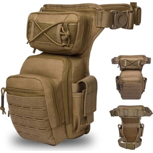 VOTAGOO Tactical Drop Leg Bag 1050D Nylon Molle EDC Motorcycle Hiking Cycling Military Tool Fanny Thigh Pack Hunting Gear