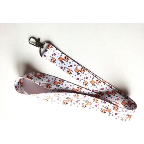 10 pcs Dog Straps Lanyard ID Badge Holders Mobile Neck Keychains R-41