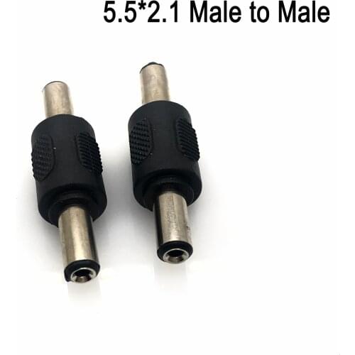 2pc 5.5x2.1mm Jack + Male Plug Jack Connector Socket durable 12V/3A Male Socket DC Power Male Plug