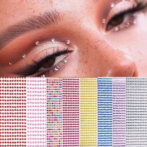 3D Diamond Eyeshadow Stickers Diamond Decoration DIY Beauty Self Adhesive Nail Stickers Face Jewels Bady Makeup Tool Rhinestones