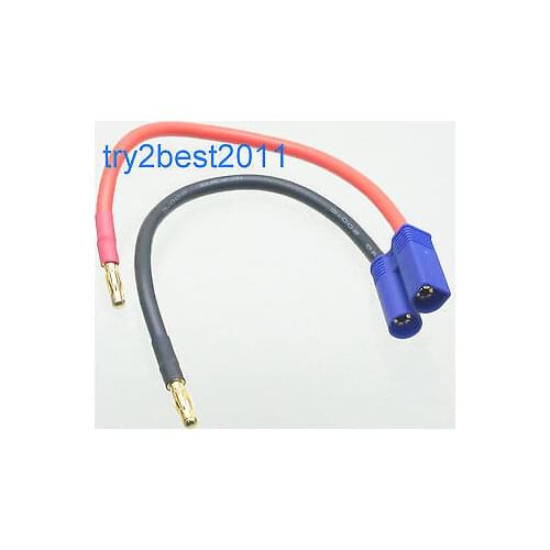 4mm Banana Bullet Plug to EC5 connector adapter charge cable lipo NiMh NiCd