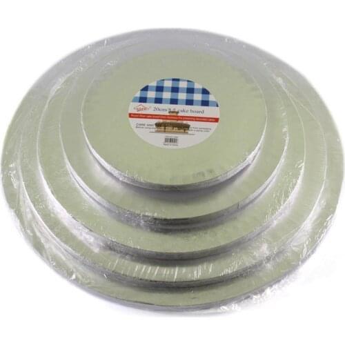 5 Sizes Round Cake Display Board Stand Holder Strong Base Wedding Birthday Party Events Home Bakery Cake Baking Tools Bakeware