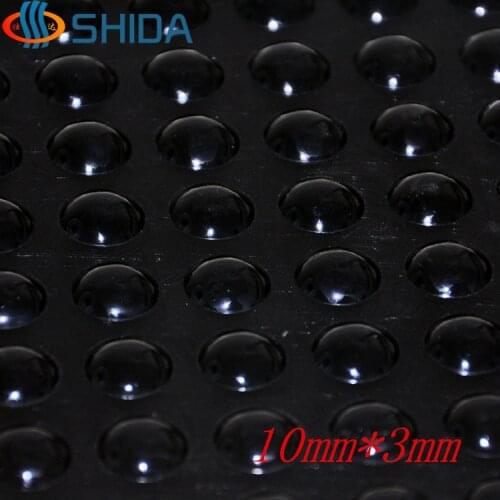 500PCS 10x3mm Black Anti Slip Silicone Rubber Soft Rounded Shock Absorber Pads,Self Adhesive High Sticky Silica Gel Feet Pads