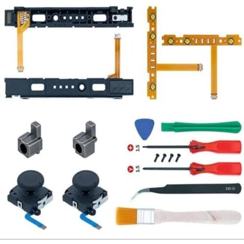 For Nintendo Switch NS Joy-Con Controller 3D Analog Thumb Stick Joystick Sensor Module Screws L R Slider Flex Cable Repair Tool