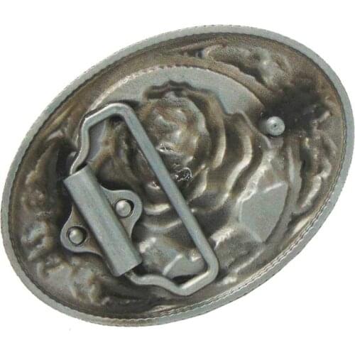 Big Red Rose Pattern Cowgirl Western Metal Oval Belt Buckle Womens Gift