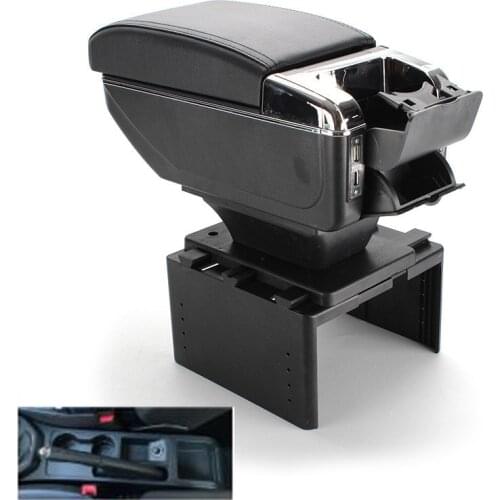 For Seat Ibiza del armrest box armrest box central Store content box with cup holder ashtray Generic model