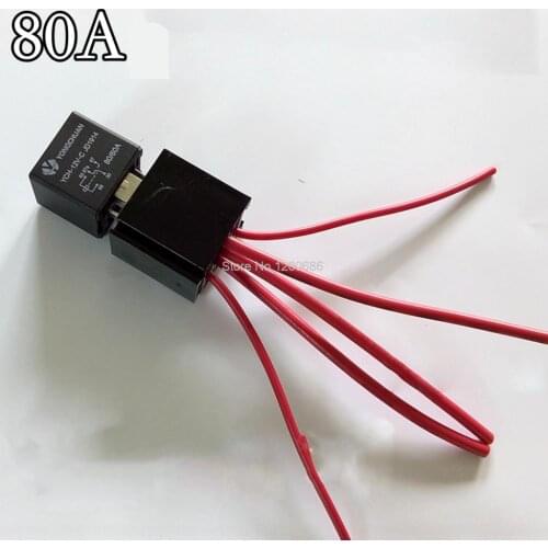 JD1914 high-power wide-foot relay 12V relay automotive relay 12V 5 feet 80A