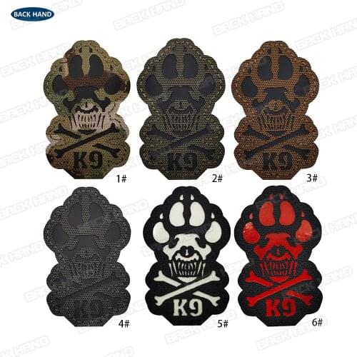 K9 Dog Infrared IR Patches Pet Dog K-9 Multicam Reflective Applique For dog coat vest Clothing CP hook loop patches