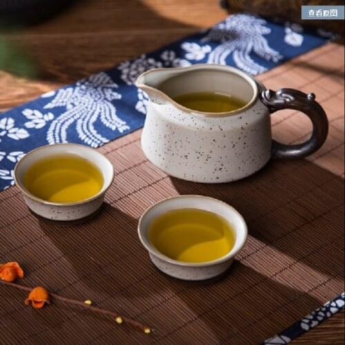 Jingdezhen Kung Fu ceramic tea set teapot family ice cracking Longquan retro simplified Chinese teapot