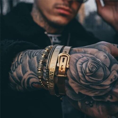 NAIQUBE Golden Bracelets