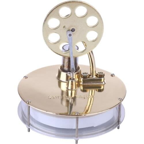 NFSTRIKE Low Temperature Stirling Engine Model Power Educational DIY Model Toy For Kids Adults 2019 - Golden