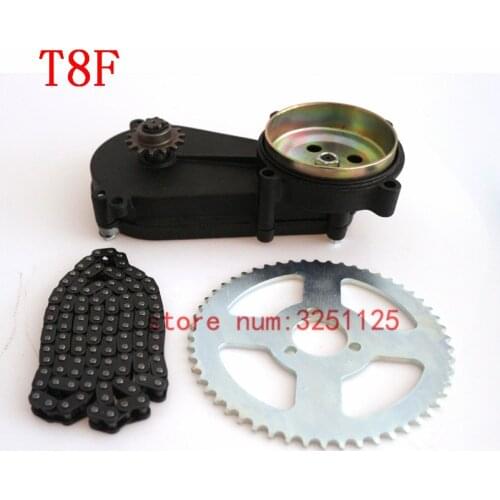 T8F liya front gearbox transmission gear box+t8f chain+Chain plate for Mini moto ATV 47cc 49cc pocket bike 2 stroke engine part