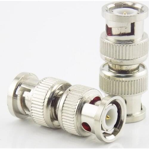 2Pcs BNC Connector Adapter RF Convertor BNC Male To BNC Male Coupler Q9 for RG59 CCTV Camera Security Video Surveillance System