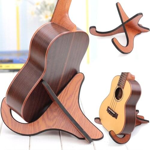 Portable Guitar Ukulele Violin Holder Stand Foldable Collapsible Vertical Guitar Display Stand Rack Musical Instrument Parts