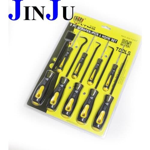 Pragmatic 9Pcs one set Scraper Pick Hook Choose Snoring Oil Seal Shake Handshandle Screwdriver
