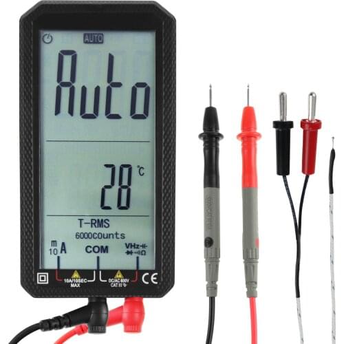 Professional, 6000 Counts T-RMS Digital Multimeter for Electrical Measurement and Non-contact Voltage Detection
