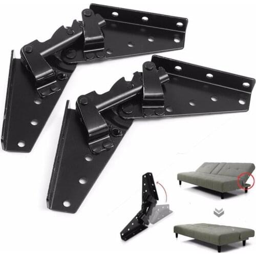 Promotion! metal Steel Black Sofa Bed Bedding Furniture Adjustable 3-Position Angle Mechanism Hinge Hardware