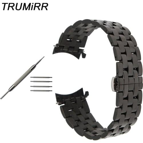 22mm Stainless Steel Watchband Curved End for Samsung Galaxy Watch 46mm SM-R800 Sport Band Wrist Strap Link Bracelet Wristband