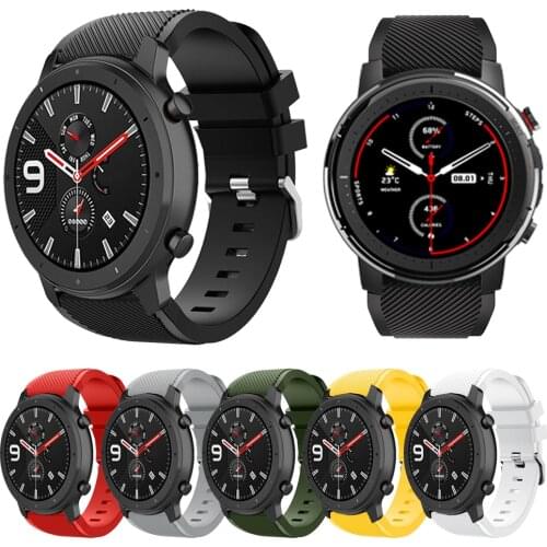 For Huami Amazfit GTR 47mm / Pace Stratos 3 2 2S Silicone band for Samsung Galaxy watch 46mm Gear S3 Wrist Strap Watchband 22mm
