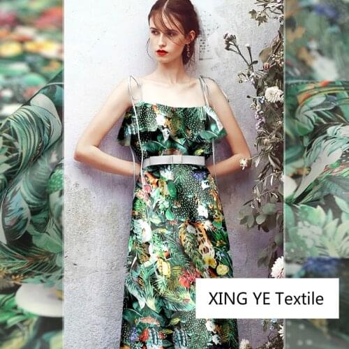 Silk Organza Fabric Spring Summer Silk Cloth Dress Tops Shirts Womens Clothing by the Meter for Sewing Material Home Textile