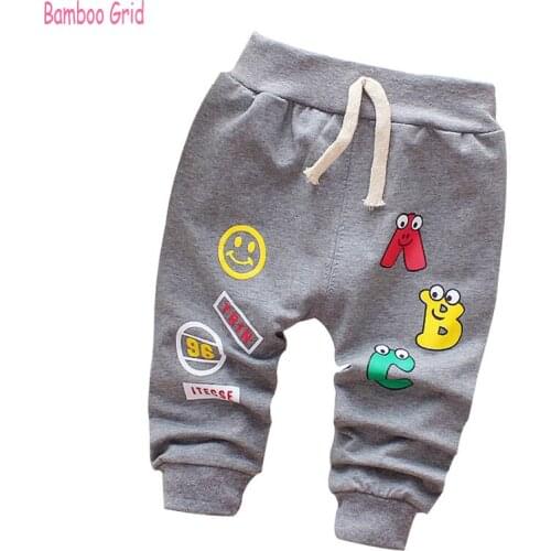 Baby Harlan Pants Spring Autumn Cotton Good Quality Trousers ABC Comfortable Baby Boys Pants Girls Pants 0-3 Year Kids Pants