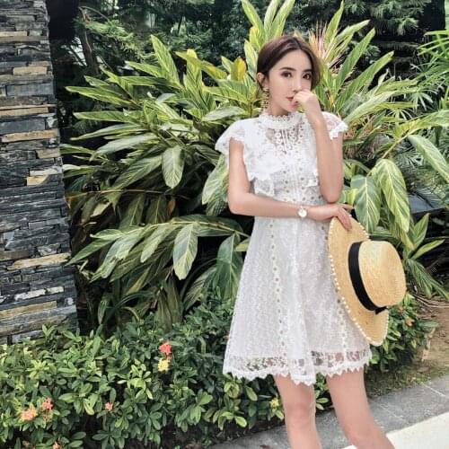 TAI HE CHANG White Summer Dresses