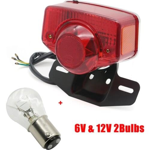 12V 6V Bulbs Motorcycle Tail Light Taillight Brake Lamp For Honda CT 70 SL70 XL70 CL70 CT90 S90 CL90 CT125 CT70 70 90cc scooter