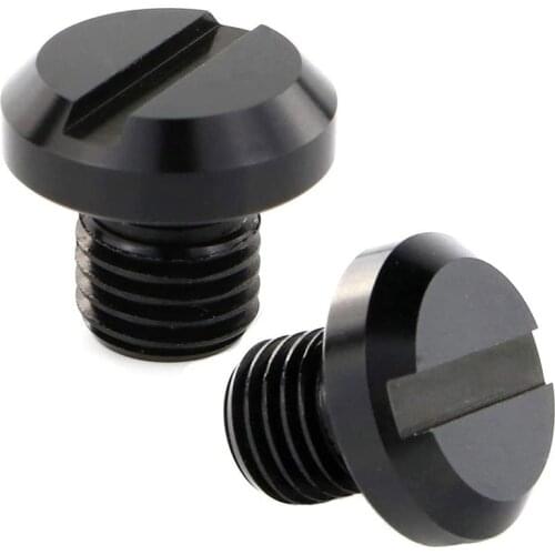 2Pcs Mirror Blanking Plugs Hole Plugs, M10 X1.25 Alloy Pair Fit for HONDA GROM MSX125, YAMAHA FZ07 / FZ1, KAWASAKI Z800