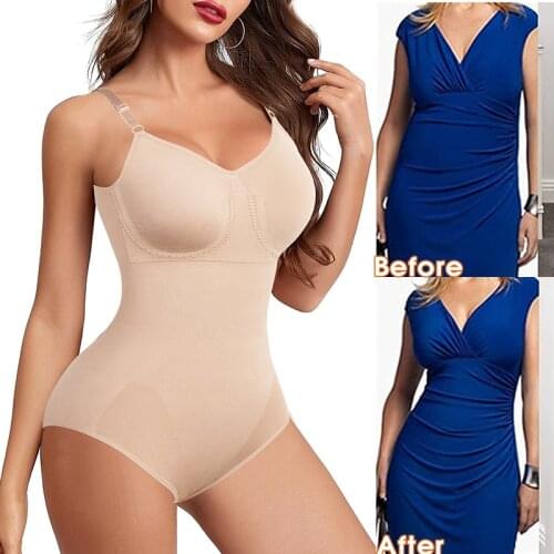 Women Waist Trainer Bodysuit Tummy Control Shapewear Underwear Slimming Seamless Full Body Shaper Corset Cincher Butt Lifter