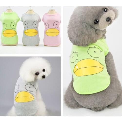 Big beaked duck Dog Vest Summer Small Dog Clothes Chihuahua Tshirt French Bulldog Pet Clothes Ropa Perro Pets Clothing