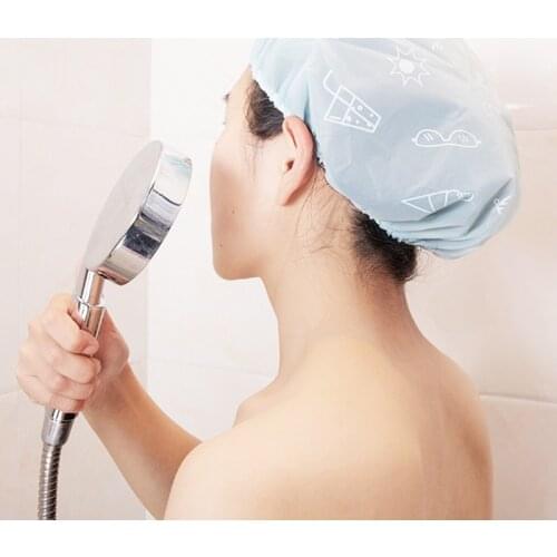 1/2/5PCS Thickened Disposable Shower Caps Pleated Anti Dust Hat Bonnet Satin Bath For Spa Hair Salon Home Bathroom Accessories