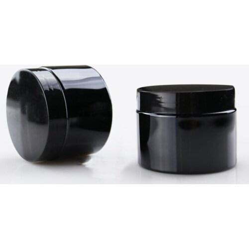 10pcs 50ml-200ml Empty Plastic Jar Black Cosmetic Container Lotion Packaging Refillable Makeup Cream Spice Candy Coffee Bottle